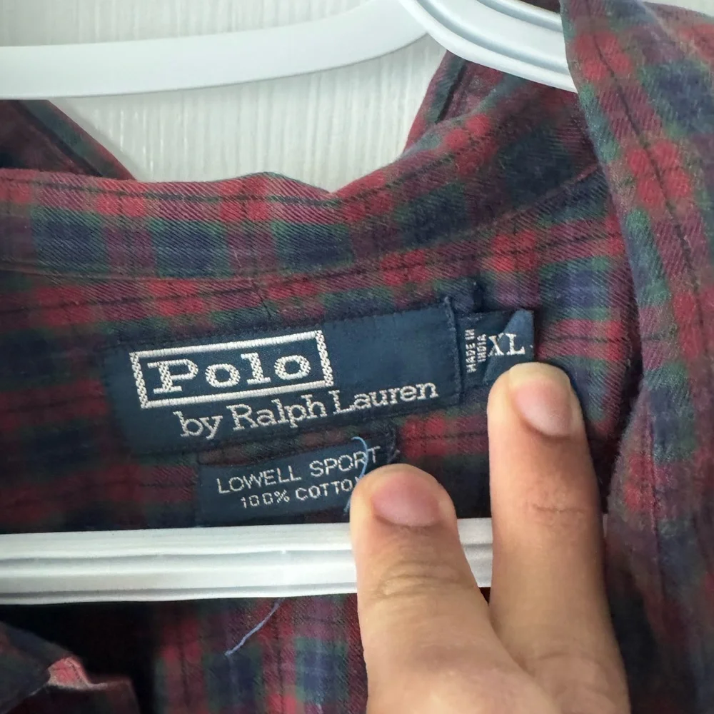 Vintage Polo Ralph Lauren Lowell Sport Plaid Flannel Button Down XL – Christmas